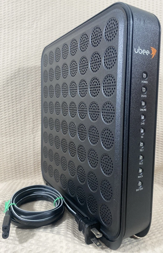Ubee DVW32CB Advanced Wireless Voice Gateway Modem & Router w/ Data & Power Cord - Image 1 of 4