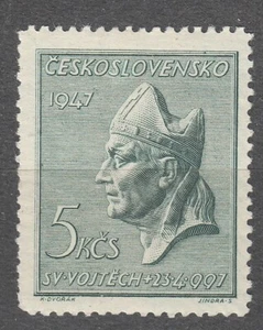 CZECHOSLOVAKIA 1947 SC#328 **MNH 5k st. 950th an. of the death of Saint Adalbert - Picture 1 of 1