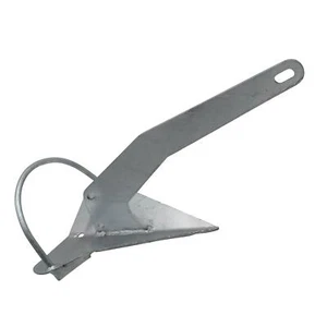 Galvanised Self Righting Plough Anchor 4KG - 40KG (Fixed Roll Bar Marine Boat) - Picture 1 of 7