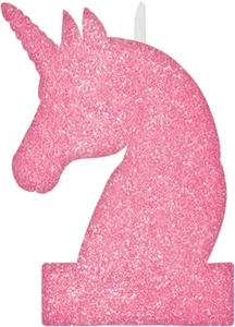 Magical Unicorn Fantasy Animal Kids Birthday Party Decoration Glitter Candle - Picture 1 of 1