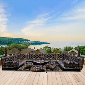 Arabische Ecke Majlis, Orientalische Sitzecke, Orientalisches Sofa, U-förmige - Bild 1 von 4