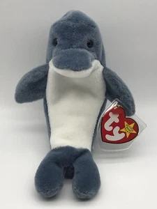 Ty Beanie Babies Echo the Dolphin Retired (1996) P.V.C. Pellets - Imagen 1 de 7