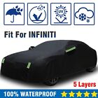 For Infiniti Q50 60 5Layes Full Car Cover 100% Waterproof All-Weathe Protection