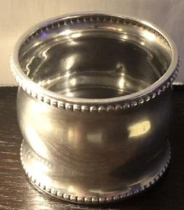 Vintage Gorham Sterling Silver Napkin Ring beaded engraved b1572 - Picture 1 of 12