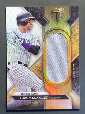 2017 Topps Triple Threads #SJR-CGO Carlos González Single Jumbo Relics SSP/36 Foto 1 de 3