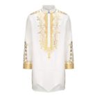 Men's African Dashiki Dress Shirt Long Sleeve Pullover Ethnic Party Shirts Top