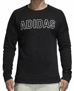 ADIDAS CZ5799 Crew Neck Tracksuit Fleece Sweatshirt Black Sports top size XL - Picture 1 of 5