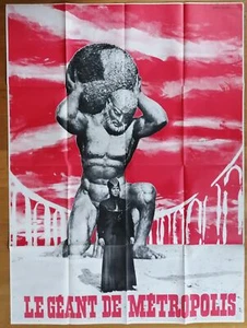 GIANT OF METROPOLIS atlantis original LARGE french movie poster R70s fantasy - Bild 1 von 1