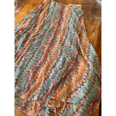 Sz L - Haute Hippie Boho Silk Maxi Skirt - Image 1 of 4