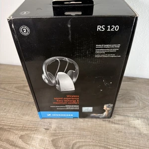 Auriculares inalámbricos de diadema Sennheiser RS 120 - negros nuevos caja abierta - Imagen 1 de 7