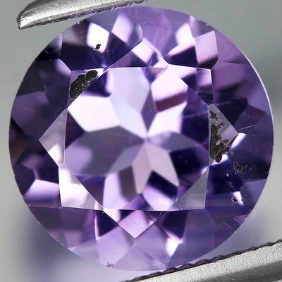 Piedra preciosa redonda de 8 mm de amatista púrpura lavanda natural sin tratar de 1,82 quilates, Uruguay Foto 1 de 4