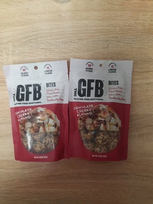 Paquete de 2 bocados sin gluten, chocolate cereza almendra, 4 oz (113 g) ENVÍO GRATUITO Foto 1 de 3