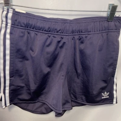 Adidas Mujer Pantalones Cortos Púrpura Talla Pequeña Trifolio Bolsillos Rayas Foto 1 de 4