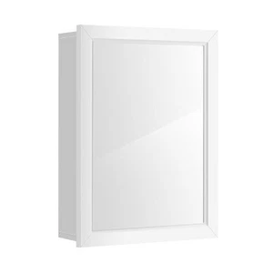 Verstellbarer Spiegelschrank zur Wandmontage Medizinaufbewahrung - Farbe: Weiß - Bild 1 von 1