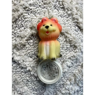 Juguete infantil de plástico vintage para bebé Sonajero León Chirrido Zoo Circo Retro Foto 1 de 4