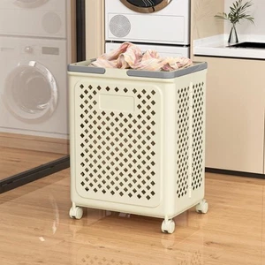 49L Laundry Basket Plastic Freestanding and Waterproof Laundry Hamper with Ha... - Picture 1 of 7
