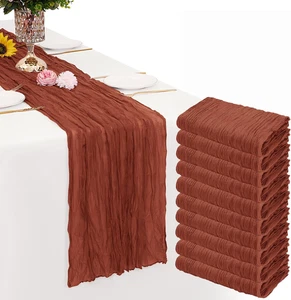 10 Pack Terracotta Cheesecloth Table Runner Gauze Rustic Sheer 35 X 70 Inch Terr - Picture 1 of 12