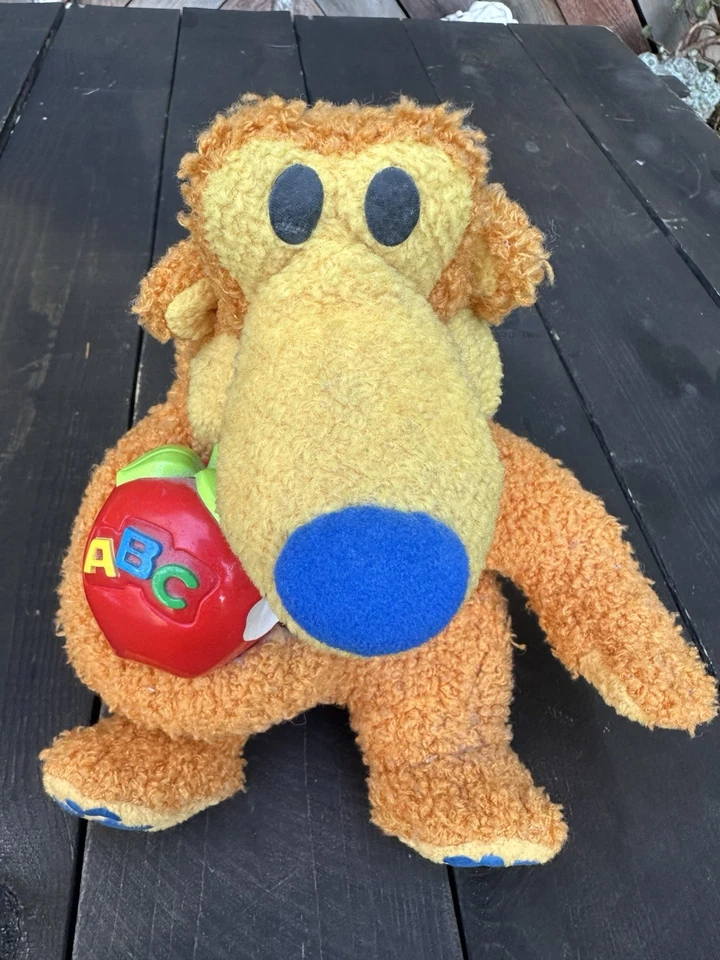 复古 Bear In The Big Blue House 毛绒说话字母熊 10 英寸 2001 年 Fisher Price — 第 1/4 张图片
