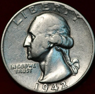 1942 Philadelphia Mint Silver Washington Quarter - Image 1 of 2