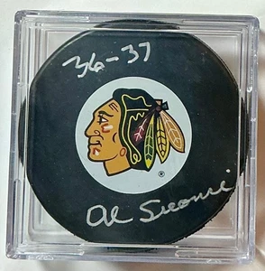 Al Suomi autographed Chicago Blackhawks Souvenir Puck / RSE COA - Picture 1 of 2