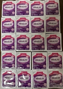MiraLAX single dose MIX-IN-PAX 20 packets Unflavored Powder 03/26 Extra Bonus - Picture 1 of 8