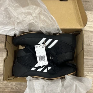Adidas HVC Black White Wrestling Combat Shoes MMA Black White Mens Size 6.5 - Picture 1 of 8