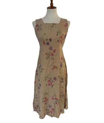 Vestido Vintage Colección Kathie Lee Sin Mangas Floral Midi Cottagecore Talla 8 Foto 1 de 4