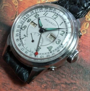 Cronografo Calendario Movado, orologio vintage con cassa FB dal Giappone - Foto 1 di 12
