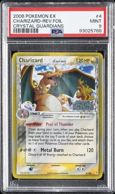 2006 POKEMON EX CRYSTAL GUARDIANS #4 CHARIZARD-REVERSE FOIL PSA 9 - Image 1 of 2