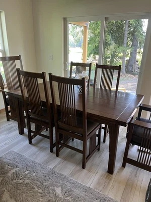 Mesa de comedor Stickley Craftsman 6 sillas Foto 1 de 4