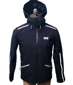 Helly Hansen Tech Performance Vista Jacket Mens S Black Detach Hood Primaloft - Picture 1 of 24