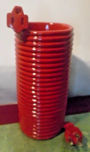 TMS Red Extension Cord Modern Art Vase - Unique!! 7.5" High - Picture 1 of 5