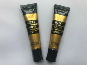 VICTORIA'S SECRET TOTAL SHINE ADDICT CRUSH METALLIC GOLD FLAVORED LIP GLOSS 2X - Picture 1 of 2