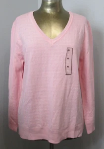 Nuevo con etiquetas Suéter a Lunares Rosa Ediciones Básicas Para Mujer Talla XL Pecho 42 Cuello en V 32635 - Imagen 1 de 7