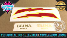 ELINA BMX & LIGHTNING BOLT BMX Seat Decal Sticker Set Combo - Black or Blue Seat