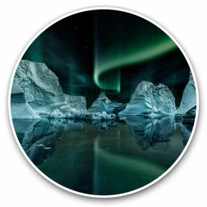 2 x Vinyl Stickers 25cm - Aurora Borealis Iceberg Night Scene Cool Gift #24506 - Afbeelding 1 van 9