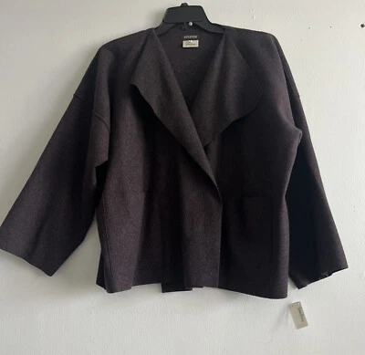 NWT Size 1 Eskandar Wool/ Cashmere Raw Seams  Light Coat Jacket  (L26") - Image 1 of 4