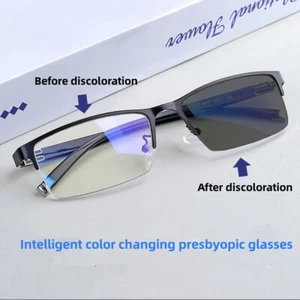 Occhiali da lettura fotocromatici blu resistenti alla luce occhiali resistenti ai raggi UV - Foto 1 di 17
