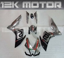 Silver Black Fairing Kit Fairing Set For APRILIA RSV4 2009 10 11 12 13 2014 2015