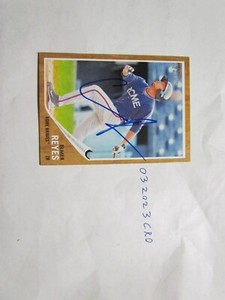 2011 Topps Heritage Elmer Reyes signed Baseball Card