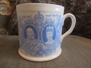 JUNE 1902 KING EDWARD VII CORONATION MUG - FROM LEEK (STAFFS) - Picture 1 of 12