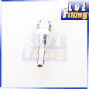 -6 AN AN6 Male Flare To 6mm Hose Barb Straight Fitting Silver - Picture 1 of 5