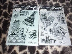 2 SHEETS BIRTHDAY WISHES HUNKYDORY FOR THE LOVE OF STAMPS (17 TOTAL) - Picture 1 of 6
