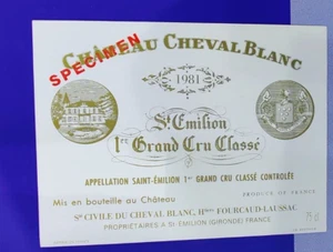 chateau Cheval Blanc 1981 wine label - Imagen 1 de 1