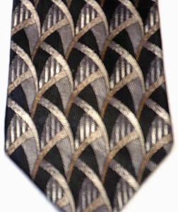 Honors 100% silk geometric classic pointed necktie - Picture 1 of 4