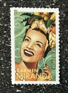 2011EE. UU. #4498 Forever Latin Music Legends - Estampilla única de Carmen Miranda como nueva - Imagen 1 de 1
