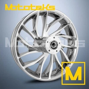 RUEDA MAG 16" 16X3,5 ELEVACIÓN CROMADA PARA HARLEY SOFTAIL MODELOS DELANTERA - Imagen 1 de 5