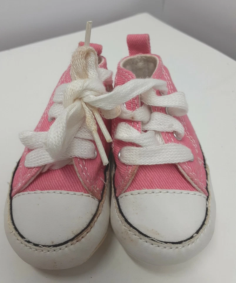 Zapatillas Converse All Star Niño Pequeño Talla 1 Rosa Blanco Encaje Zapatos Bebé Niña Bajo Foto 1 de 4