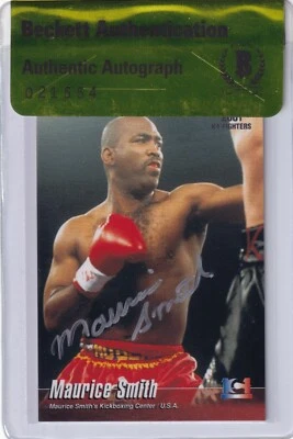 Maurice Smith Signed 2001 Epoch K-1 Grand Prix Card #47 BAS COA UFC Kickboxing - Image 1 of 4