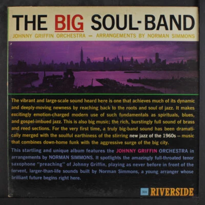 JOHNNY GRIFFIN: the big soul-band Riverside Records 12" LP 33 RPM - Image 1 of 3